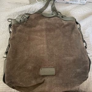 Grey suede Kenneth Cole bag